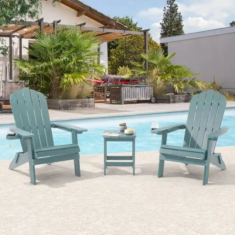 Lot de 2 chaises Adirondack pliantes Bonosuki pour patio et brasero