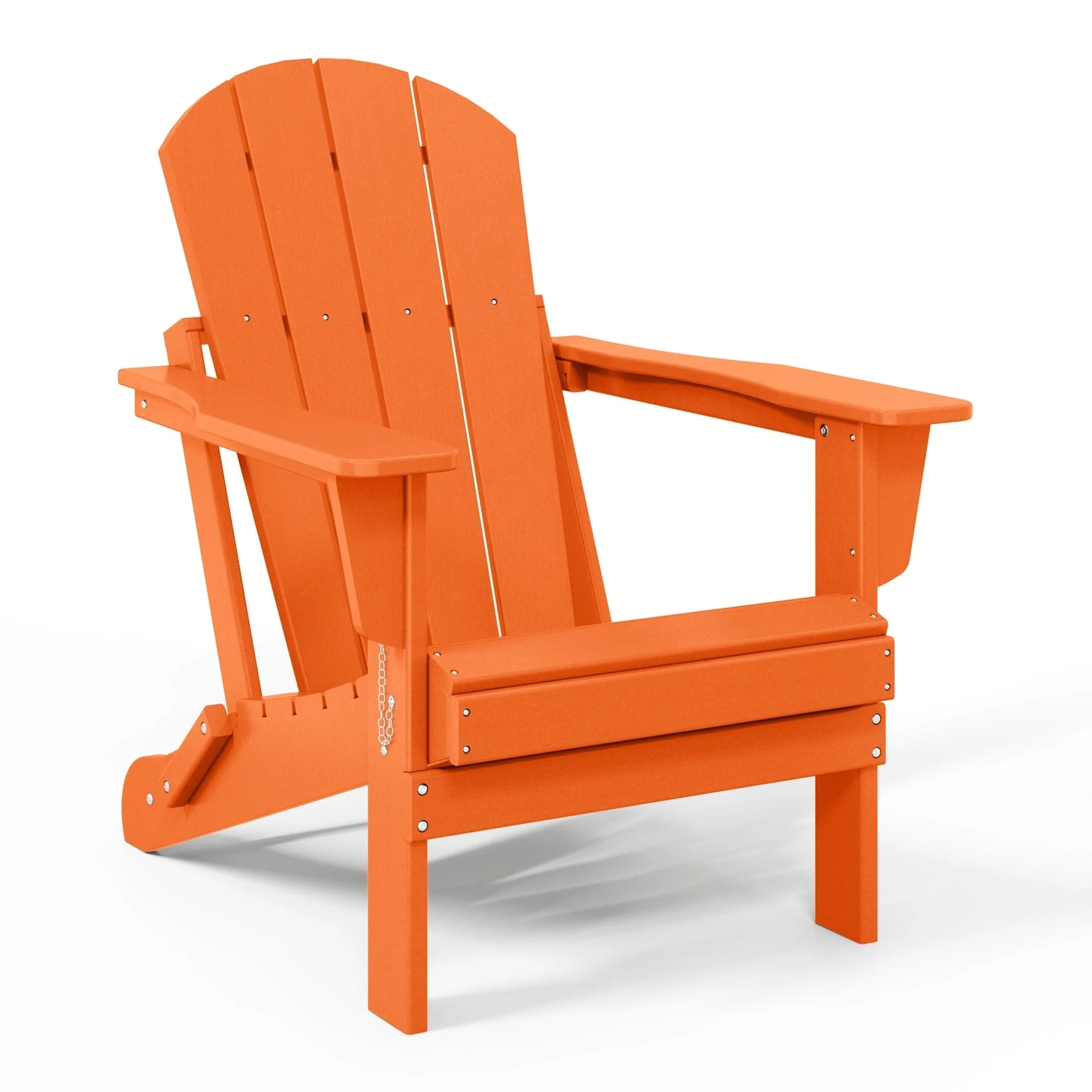 Chaise Adirondack pliante de patio d'extérieur tout temps résistante à la décoloration Polytrends Laguna