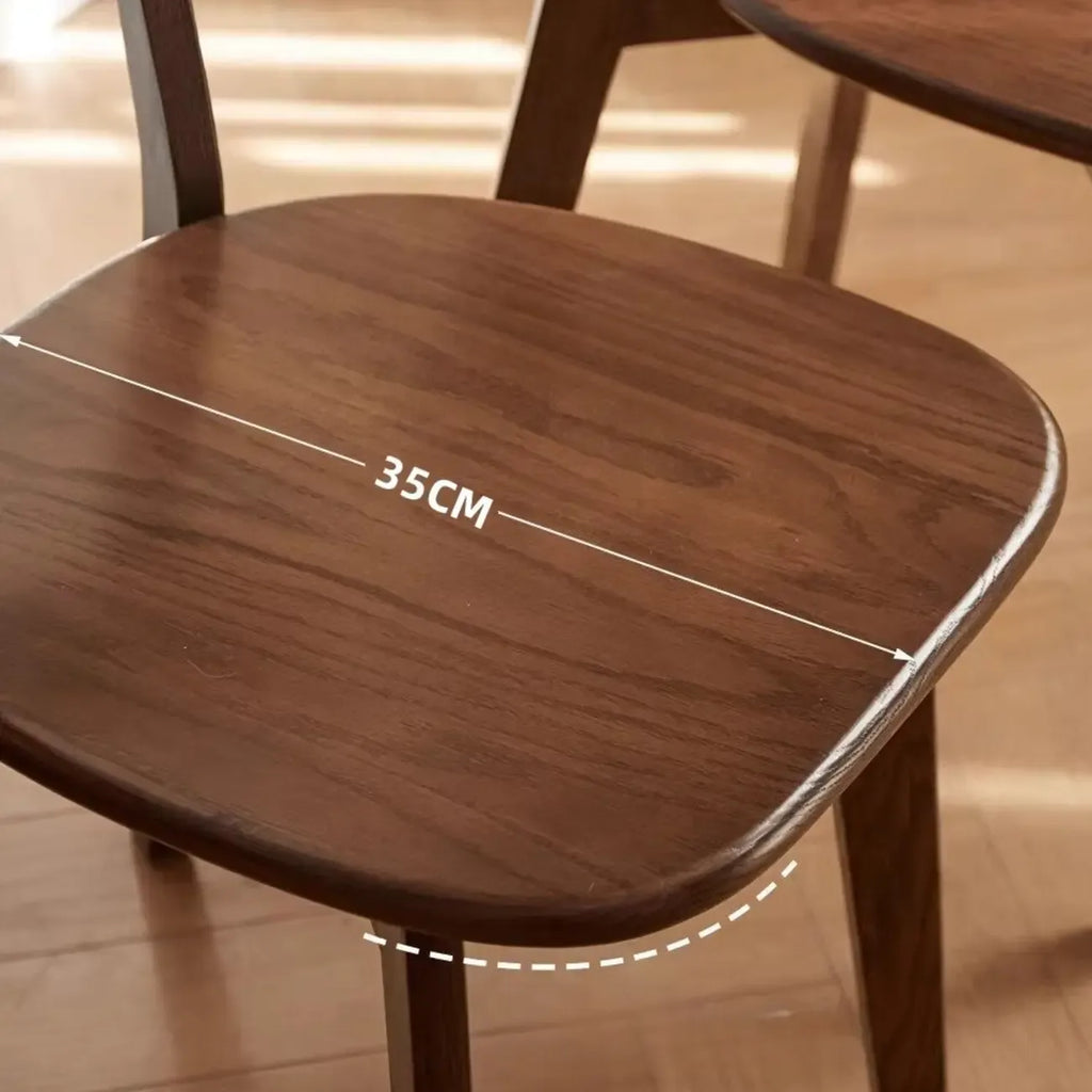Chaise de salle à manger sans accoudoirs à dossier bas en bois moderne
