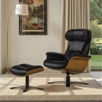 Jovan 31.5 Fauteuil inclinable en cuir véritable avec ottoman