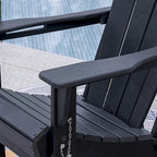 Chaise Adirondack pliable d'extérieur avec porte-gobelet