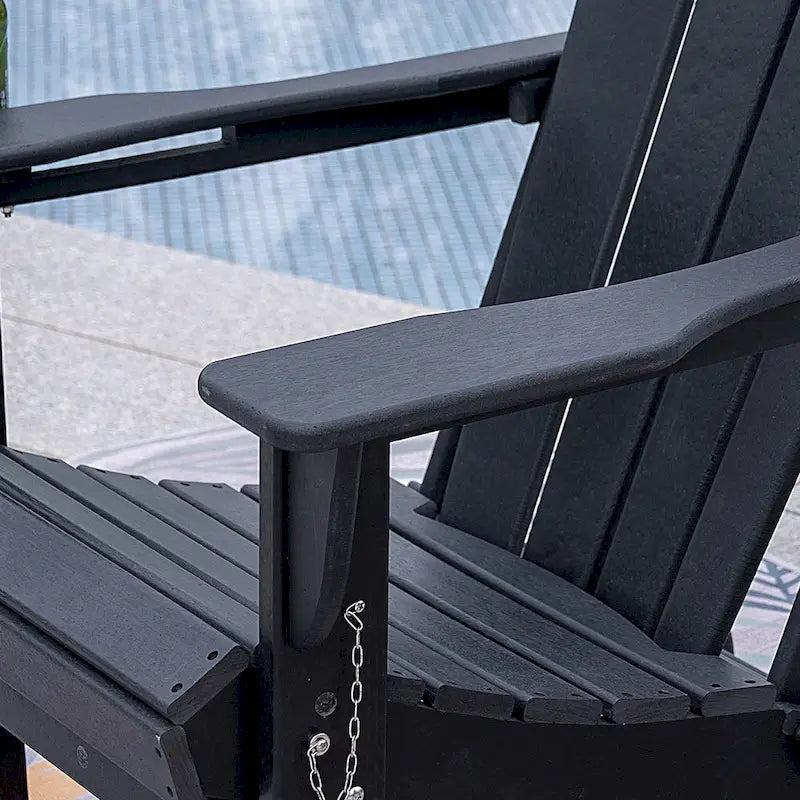 Chaise Adirondack pliable d'extérieur avec porte-gobelet