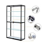 Vitrine contemporaine rectangulaire en verre noir