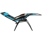 Fauteuil de relaxation zéro gravité XL surdimensionné et rembourré, avec accoudoirs plus larges, inclinable et porte-gobelet - N/A