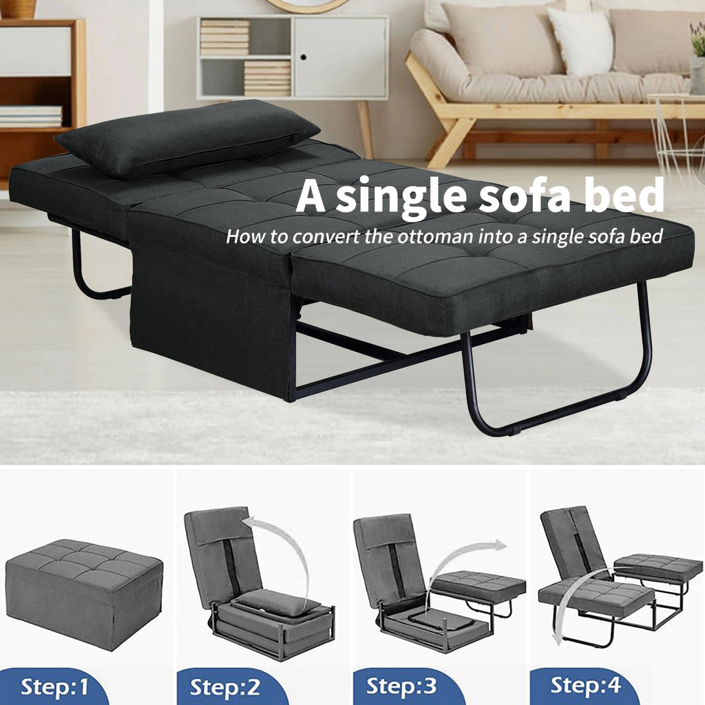 Canapé Convertible Lit Canapé Fauteuil Ottoman Pliant Fauteuils Inclinables pour Salon