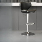 Tabouret de bar réglable pivotant en cuir rembourré