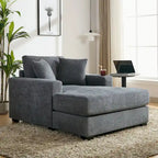 Trois tailles de chaise longue surdimensionnée avec oreillers