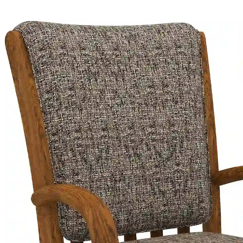 Chaise de salle à manger Chromcraft Darell Caster finition châtaigne