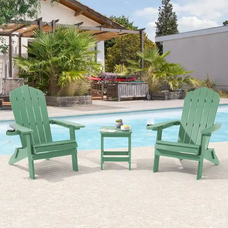 Lot de 2 chaises Adirondack pliantes Bonosuki pour patio et brasero