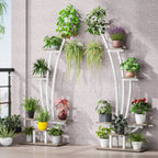 Support pour Plantes d'Intérieur, Étagère à Fleurs à 6 Niveaux pour Jardin Domestique - Lot de 2