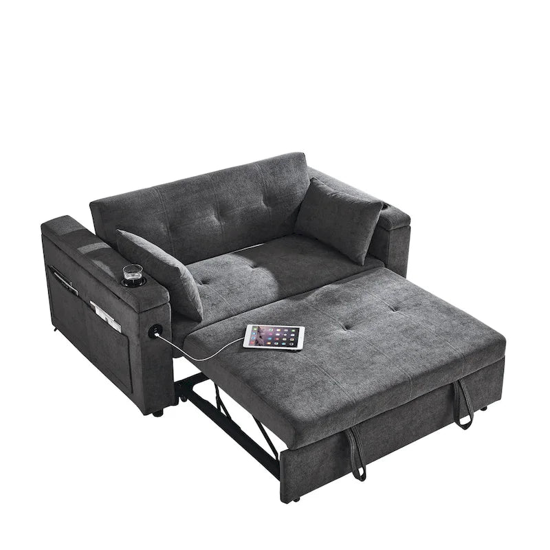 Canapé convertible 54 pouces avec deux places inclinables