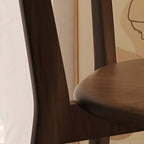 Chaise de salle à manger sans accoudoirs à dossier bas en bois moderne