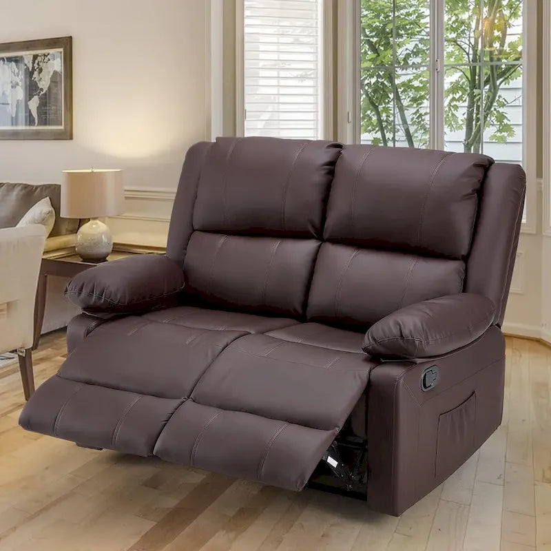 AECOJOY Causeuse inclinable 2 places avec fonction chauffage et massage