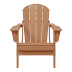 Chaise Adirondack pliante de patio d'extérieur tout temps résistante à la décoloration Polytrends Laguna