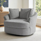 Fauteuil pivotant cylindrique déhoussable à accoudoirs encastrés DREAMSIDEA