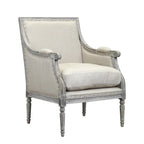 Chaise de salle à manger en bois blanc cassé Burnham Home Designs, collection Prentice