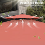 MAISON ARTS Parasol déporté hydraulique automatique 3,6 m Mât en aluminium Rotation à 360 degrés