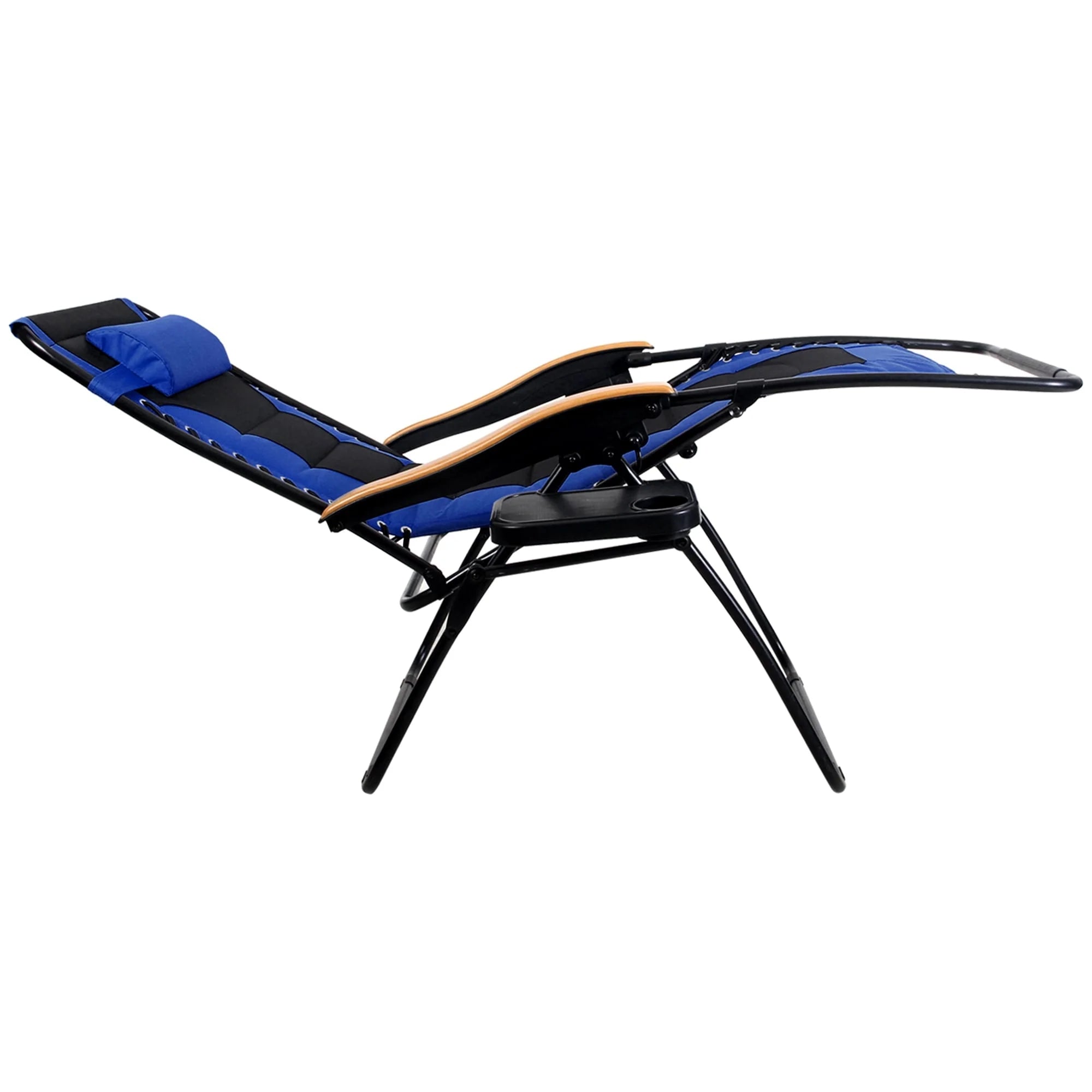 Fauteuil de relaxation zéro gravité XL surdimensionné et rembourré, avec accoudoirs plus larges, inclinable et porte-gobelet - N/A