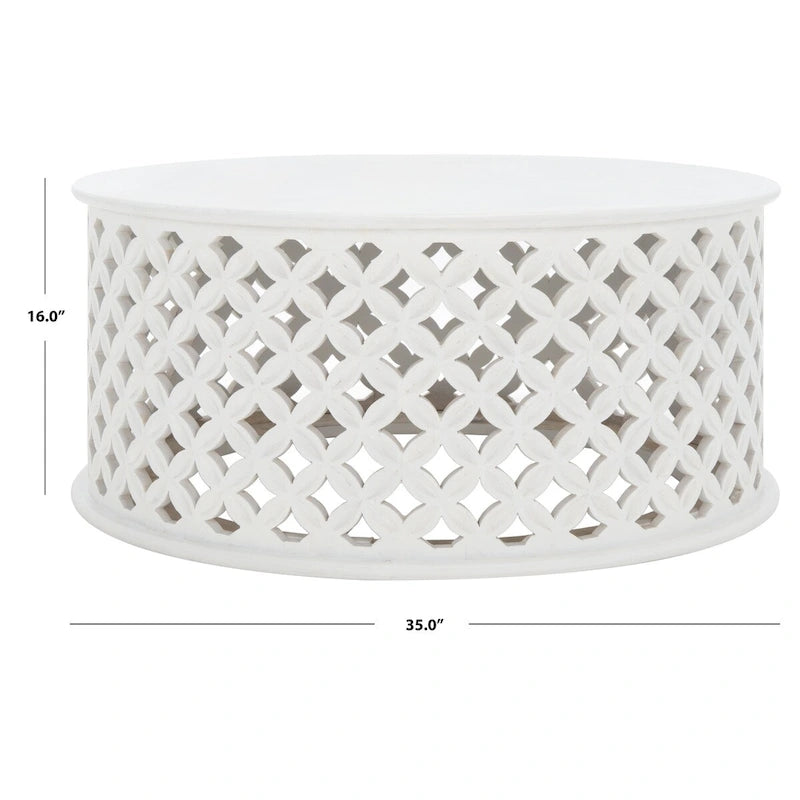 SAFAVIEH Antkea Table Basse Ronde - 35 L x 35 P x 16 H - 35Lx35Px16H
