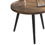 Table d'appoint ronde en bois blanc pour le salon