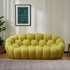 Canapé paresseux courbé 2 places Bubble de forme nid d'abeille en tissu textile 3D pour salon et appartement