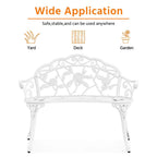 Yaheetech Banc en métal pour l'extérieur, Patio, Parc, Jardin - N/A