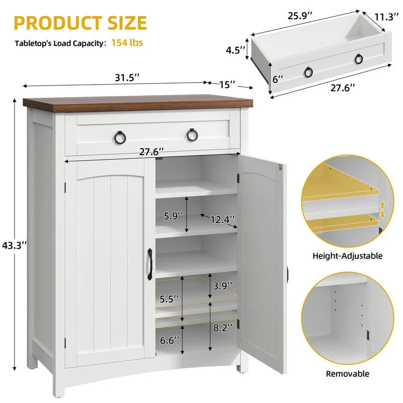 Moasis Meuble de rangement pour chaussures à 5 niveaux et 20 paires avec portes doubles pour entrée
