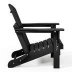 Chaise Adirondack pliante de patio d'extérieur tout temps résistante à la décoloration Polytrends Laguna