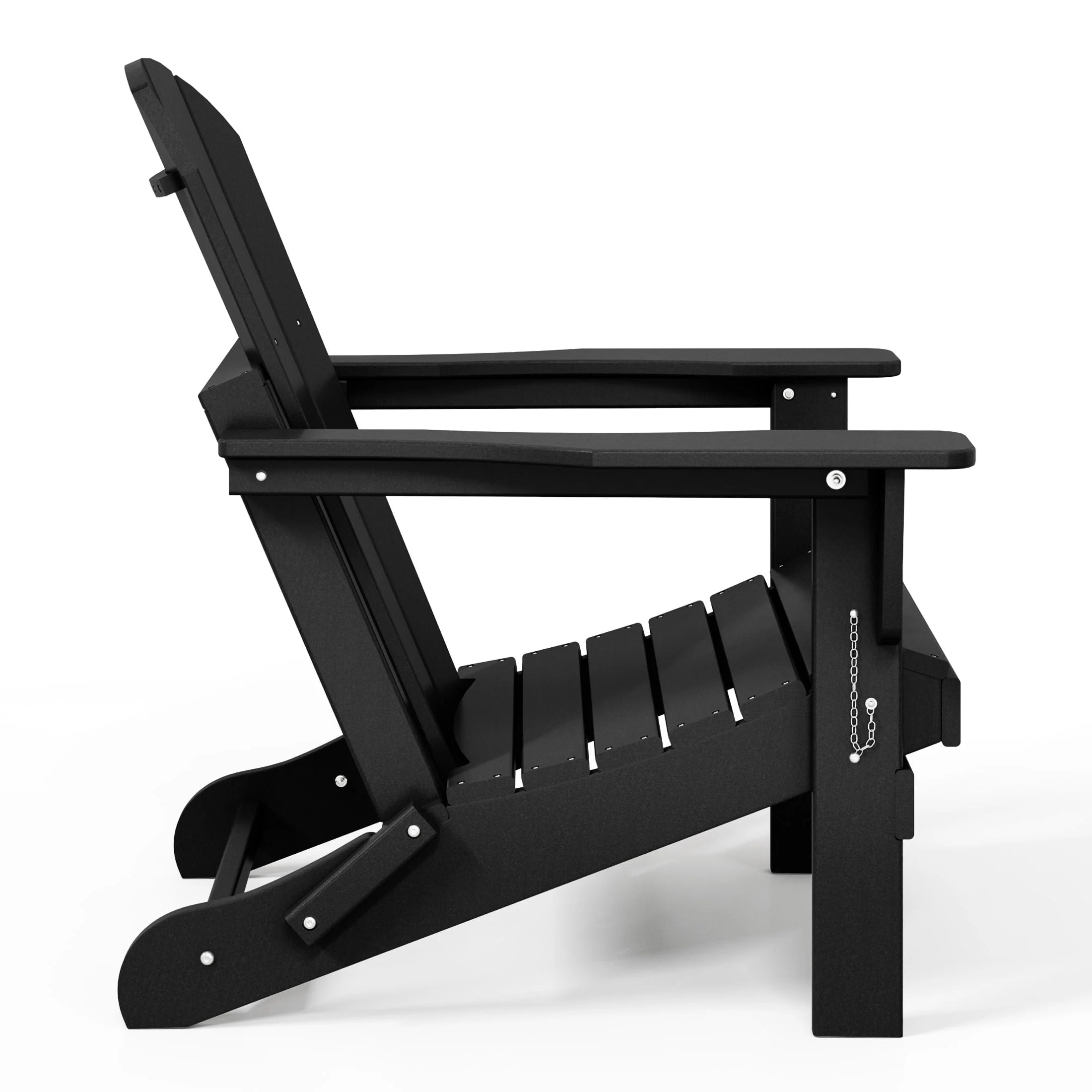 Chaise Adirondack pliante de patio d'extérieur tout temps résistante à la décoloration Polytrends Laguna