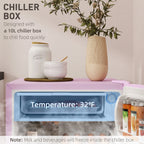 HOMCOM Mini-réfrigérateur avec congélateur 90 L, réfrigérateur compact à porte unique avec thermostat réglable pour chambre à coucher