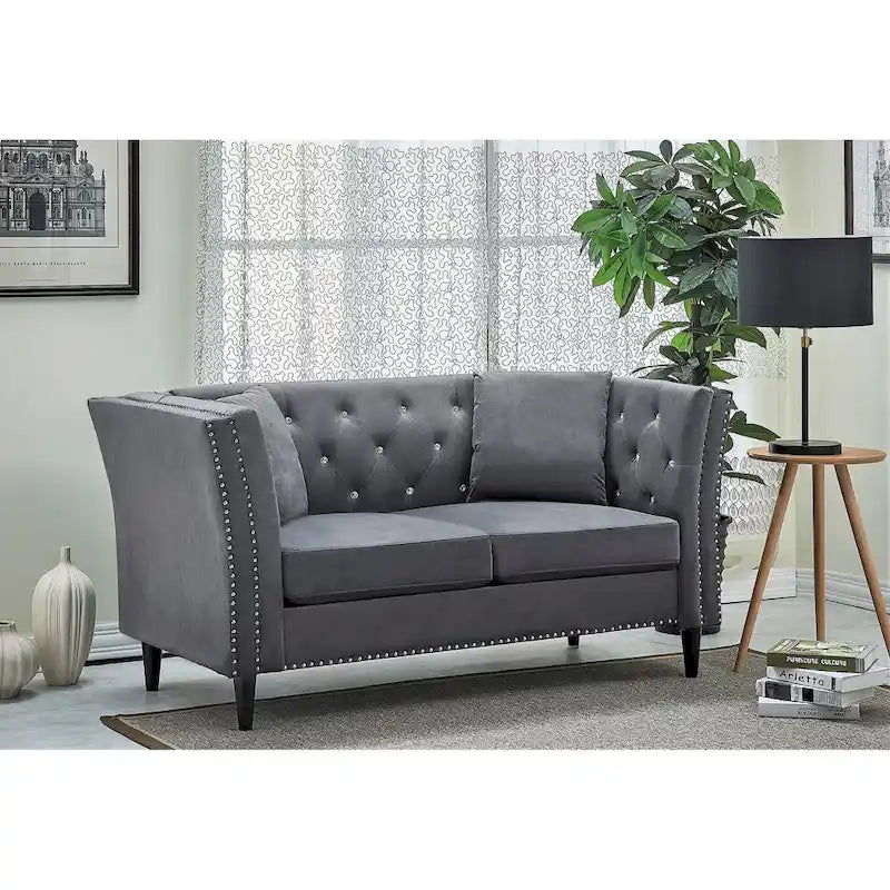 Causeuse en velours Gracewood Hollow Sukikim