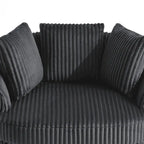 Fauteuil pivotant cylindrique déhoussable à accoudoirs encastrés DREAMSIDEA