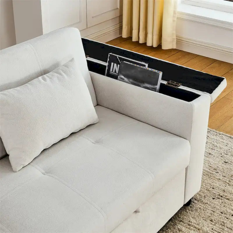 Canapé-lit convertible avec dossier réglable et port USB