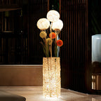 Lampadaire tressé LED à brancher pour salon