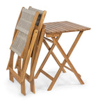 Ensemble de bistro d'extérieur pliant 3 pièces Cadiz Modern Coastal en bois d'acacia, par JONATHAN Y