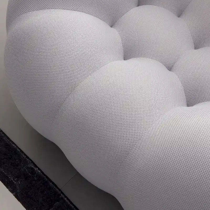 Canapé paresseux courbé 2 places Bubble de forme nid d'abeille en tissu textile 3D pour salon et appartement