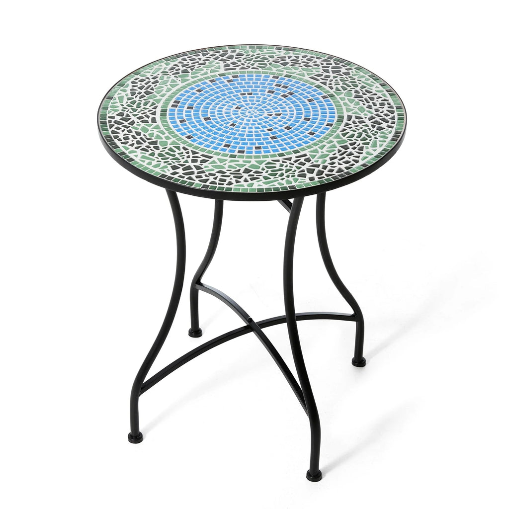 Ensemble bistrot pliant en métal Glitzhome pour extérieur, 3 pièces, table et chaises de patio