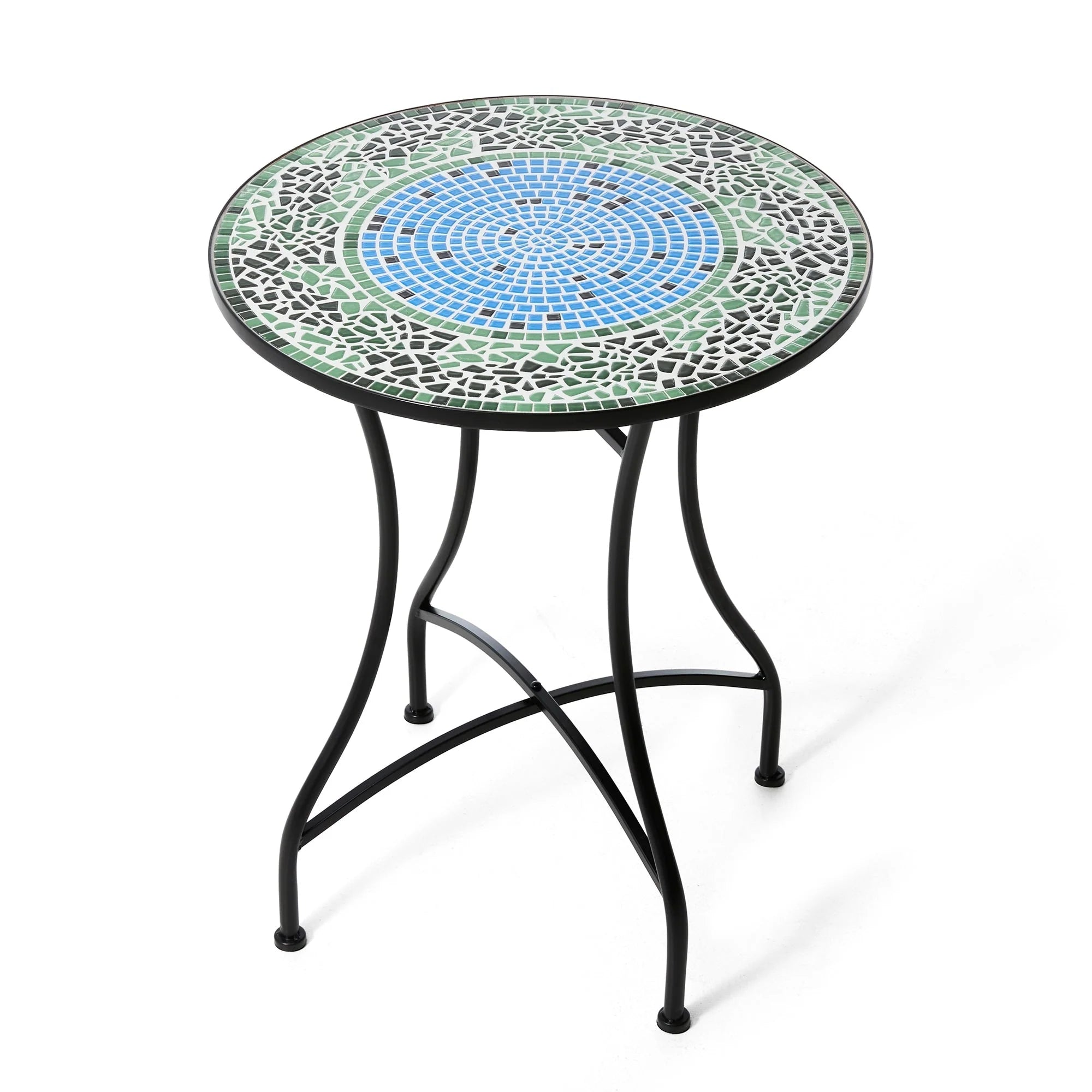 Ensemble bistrot pliant en métal Glitzhome pour extérieur, 3 pièces, table et chaises de patio