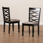 Lot de 2 chaises de salle à manger en bois Lanier (design moderne et contemporain)