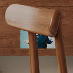 Chaise de salle à manger moderne en cuir sans accoudoirs avec dossier bas