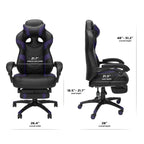 Chaise de jeu RESPAWN 110 Pro - Chaise de jeu avec repose-pieds, chaise de bureau ergonomique