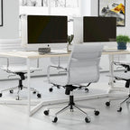 LUXMOD Chaise de Bureau à Domicile Côtelée Fauteuil de Bureau