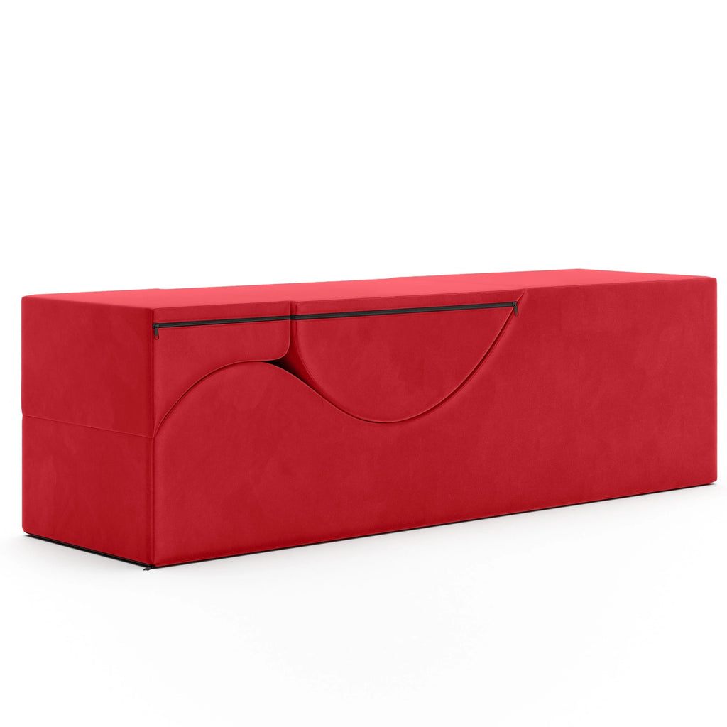 Avana Kami Chaise convertible / Yoga & Massage - Pouf 2 en 1 avec chaise longue de yoga pliable dissimulée, microvelours - N/A