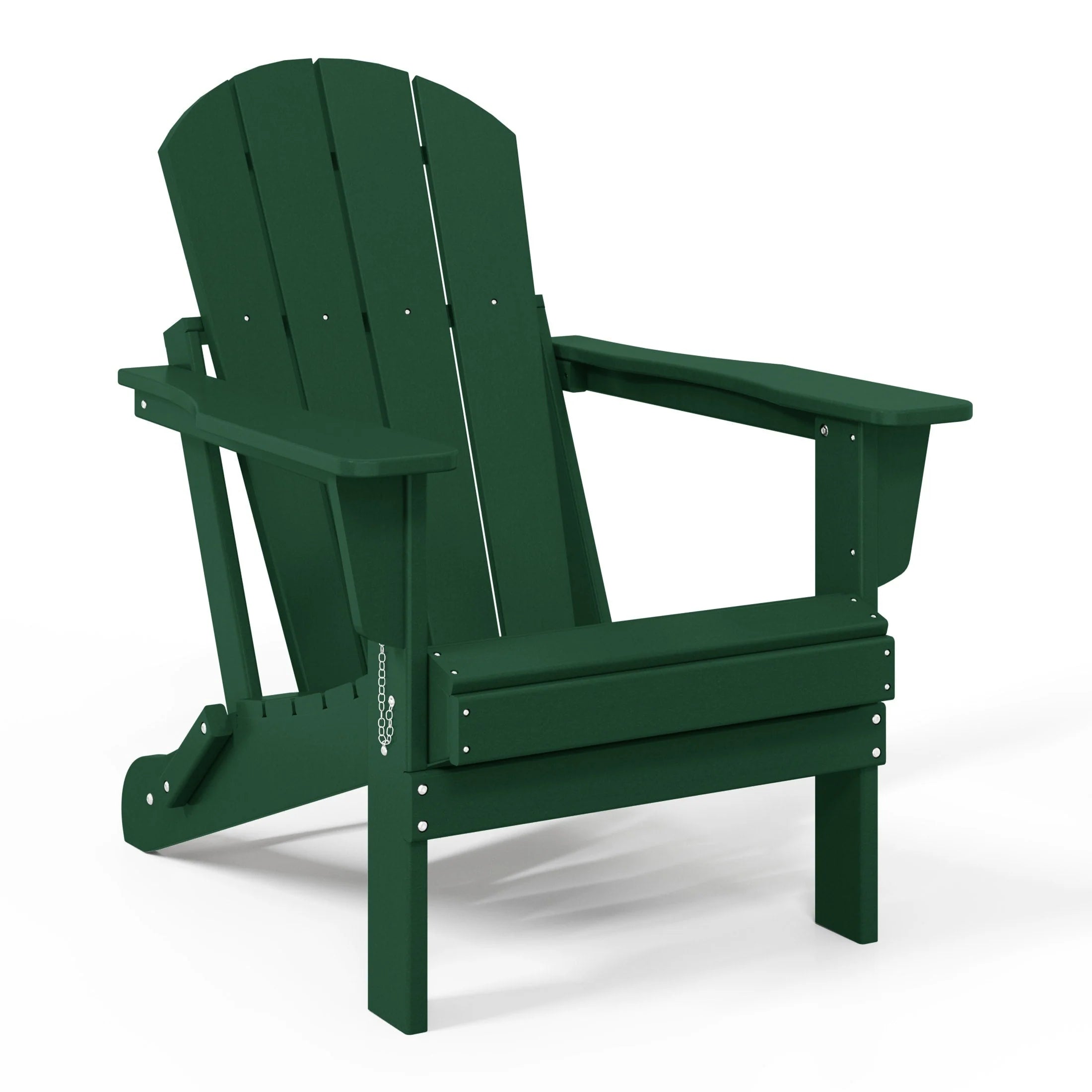 Chaise Adirondack pliante de patio d'extérieur tout temps résistante à la décoloration Polytrends Laguna