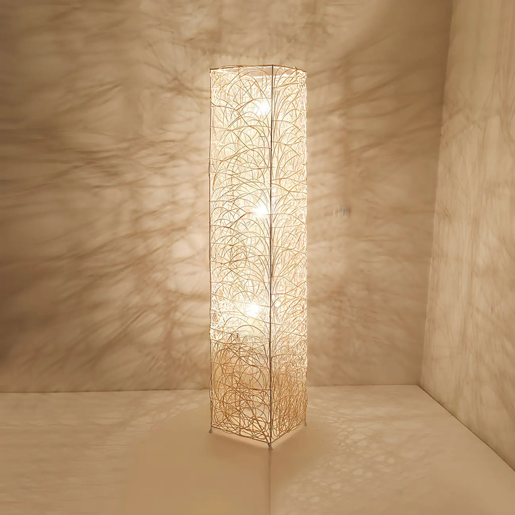 Lampadaire tressé LED à brancher pour salon