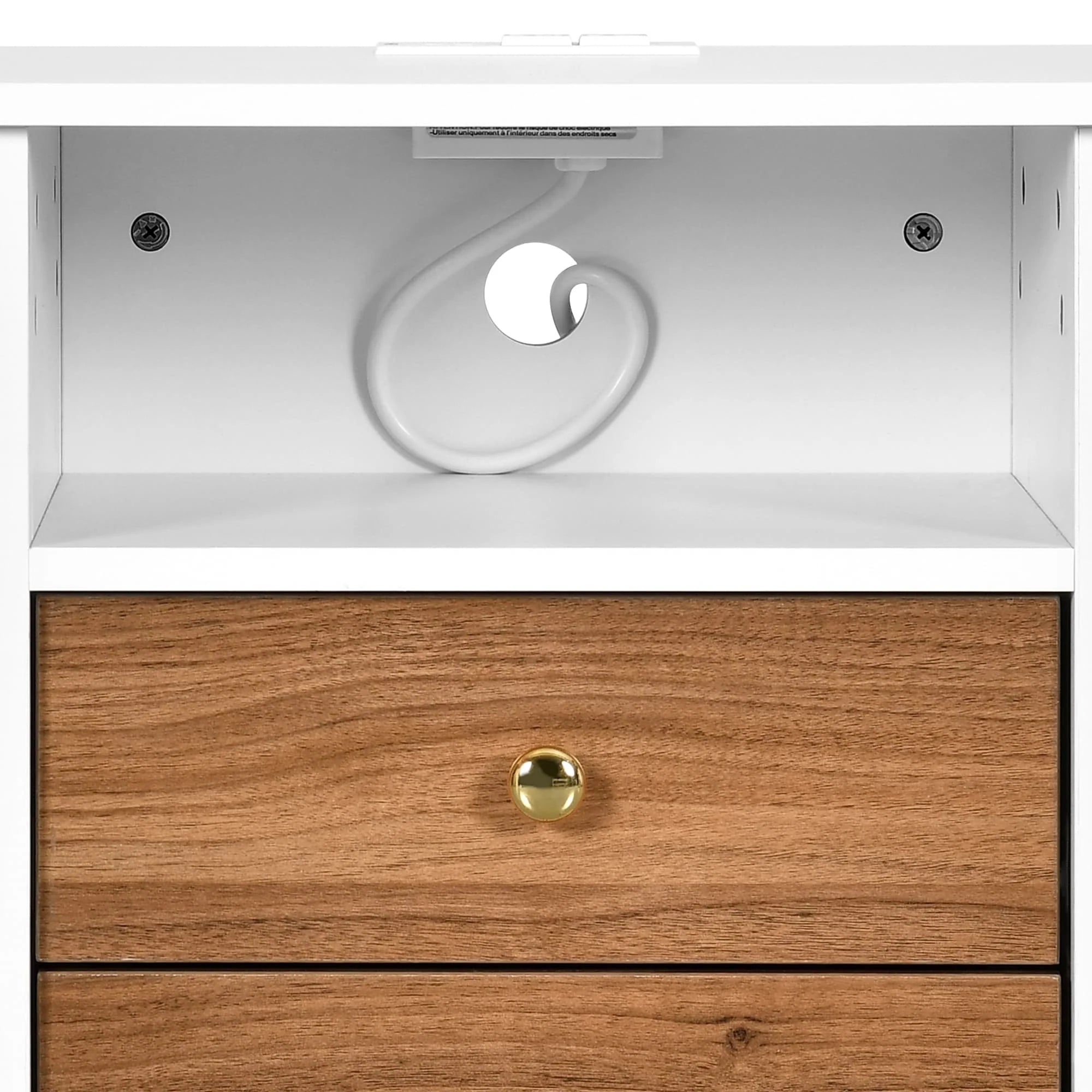 Tables de chevet lot de 2 avec station de recharge table d'appoint avec 2 tiroirs avec ports USB et prises de courant chevet de lit