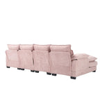 Canapé sectionnel Cloud pour salon, canapé moderne en chenille/bouclette en forme de U, canapé-lit modulaire confortable avec double méridienne