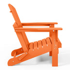 Chaise Adirondack pliante de patio d'extérieur tout temps résistante à la décoloration Polytrends Laguna