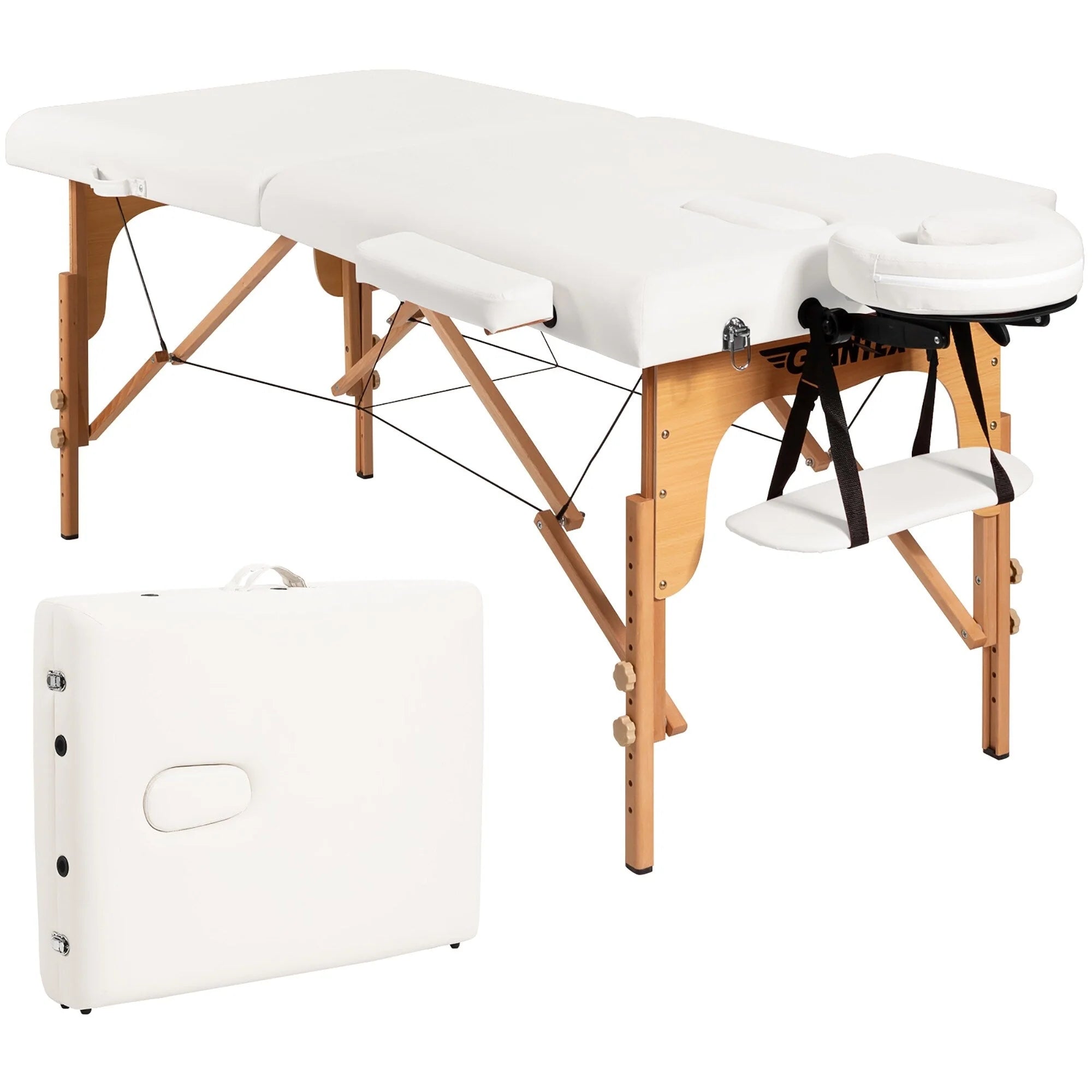 Table de massage portable 84L réglable lit de spa facial tatouage avec sac de transport