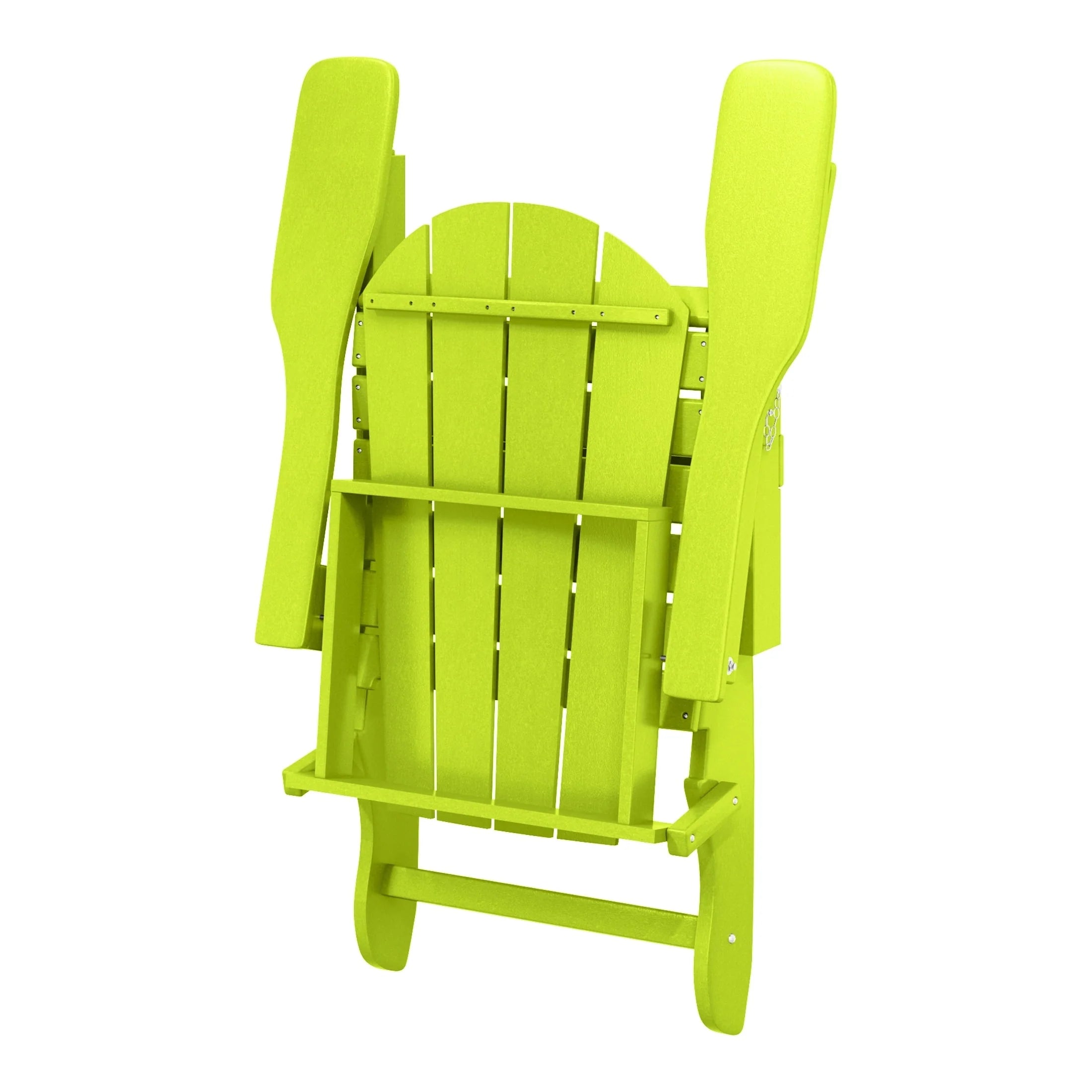 Chaise Adirondack pliante de patio d'extérieur tout temps résistante à la décoloration Polytrends Laguna